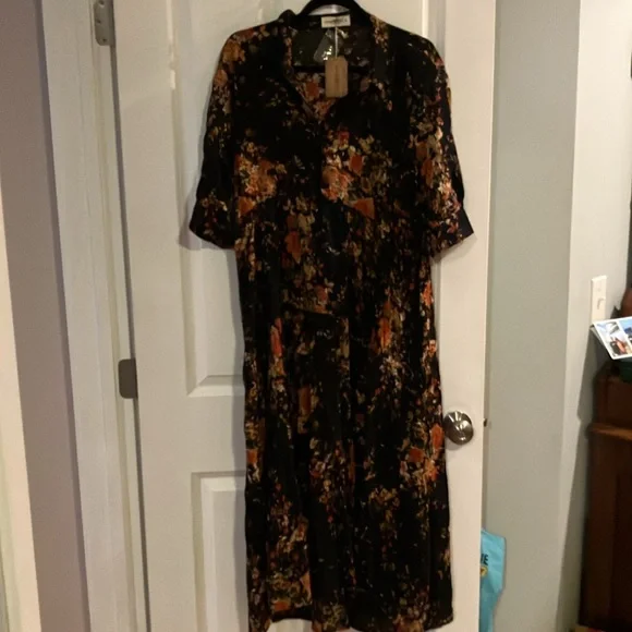 NWT Natural Life tiered midi floral dress size Large - Picture 4 of 6